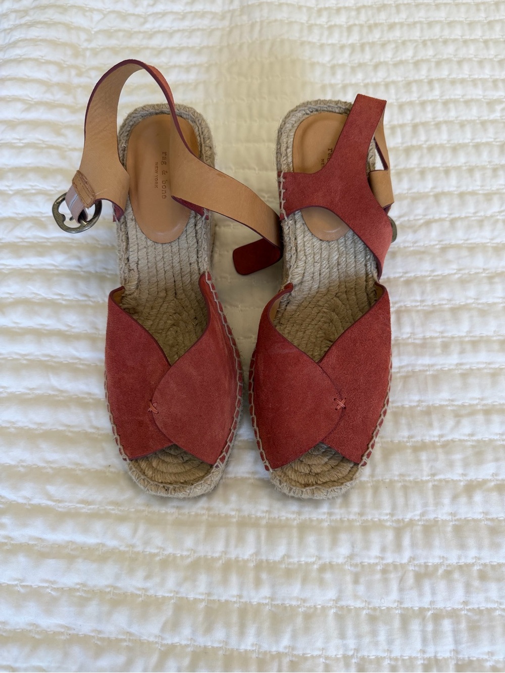 rag & bone Rust Suede Espadrille Sandals